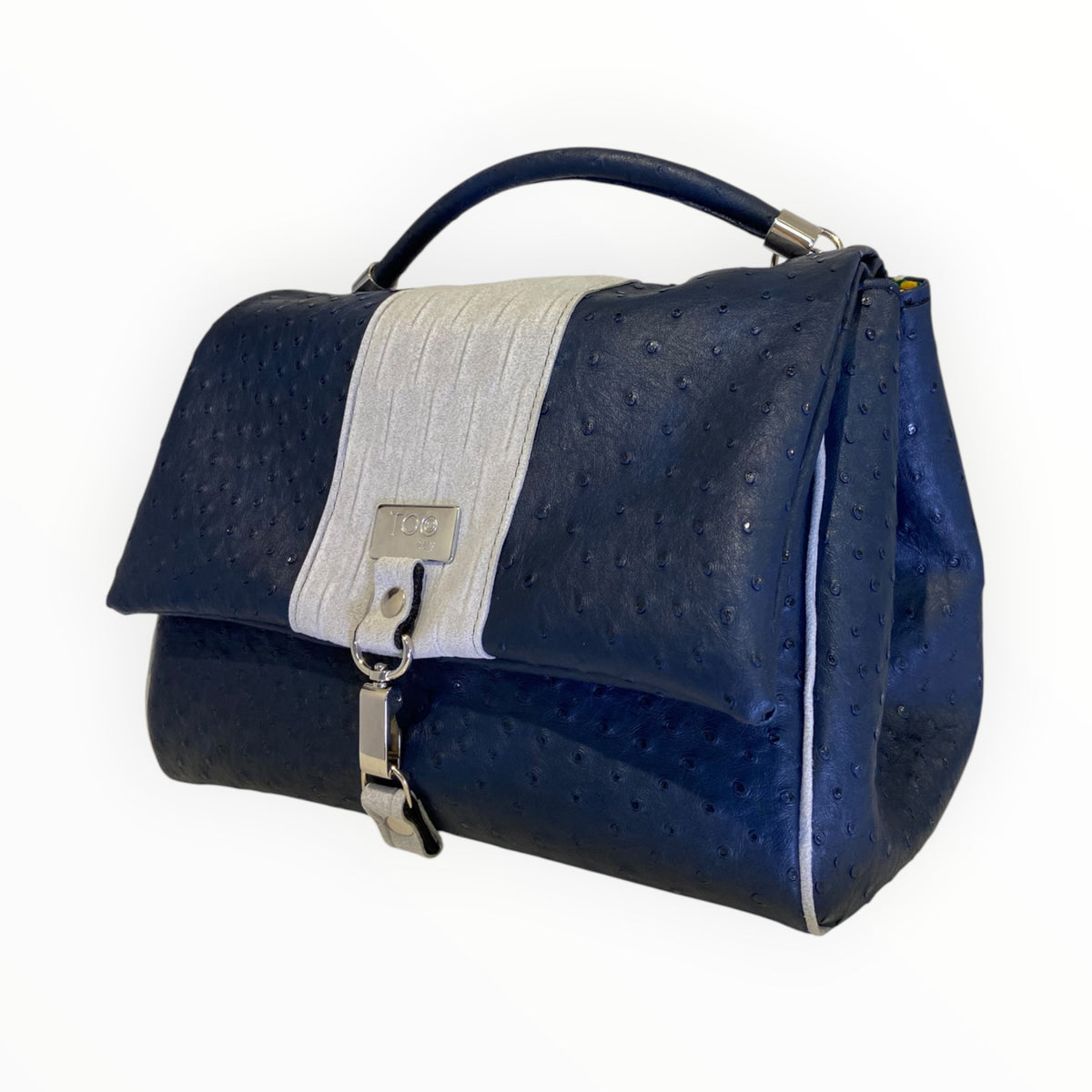 Borsa a tracolla blu Made in Italy Miura Maxi
