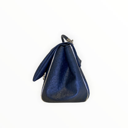 Miura Maxi borsa blu con bottoni laterali