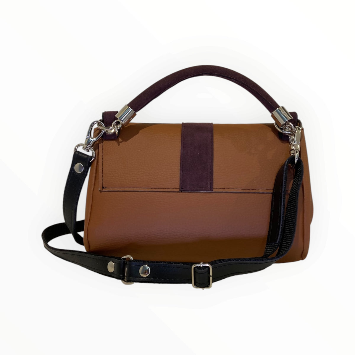 Miura Mini borsa cuoio vista posteriore con tracolla regolabile