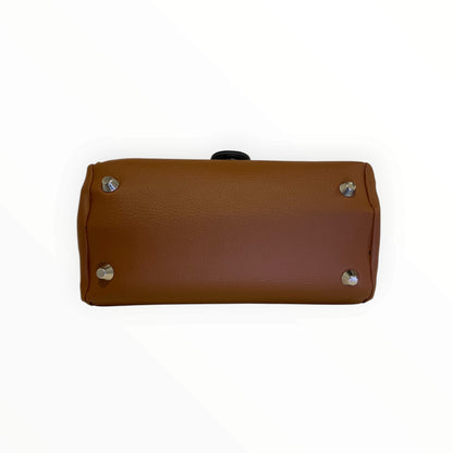 Miura Mini borsa cuoio fondo con piedini metallici