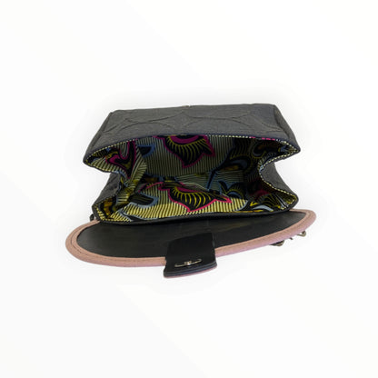 Miura Mini borsa in tessuto grigio con fodera interna in cotone