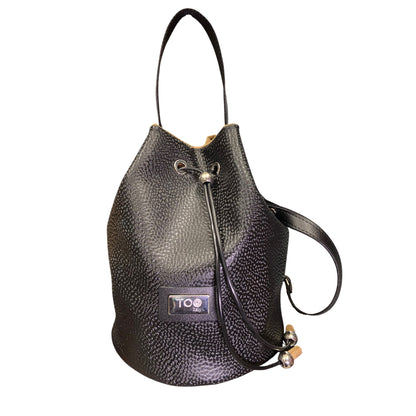 Borsa secchiello diamantata in pelle artificiale Tooitaly

