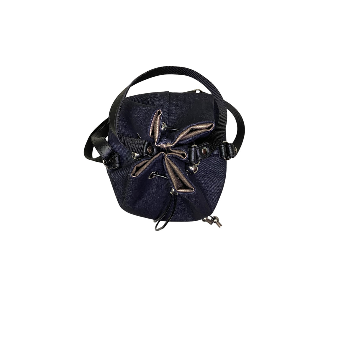 Borsa Secchiello in Jeans Blu con Micro Cristalli | TOOitaly