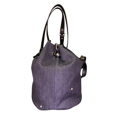 Borsa Secchiello in Jeans Blu con Micro Cristalli | Tooitaly