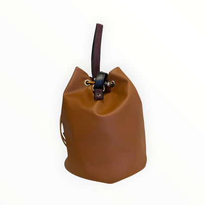Borsa secchiello cuoio Tooitaly LATERALE