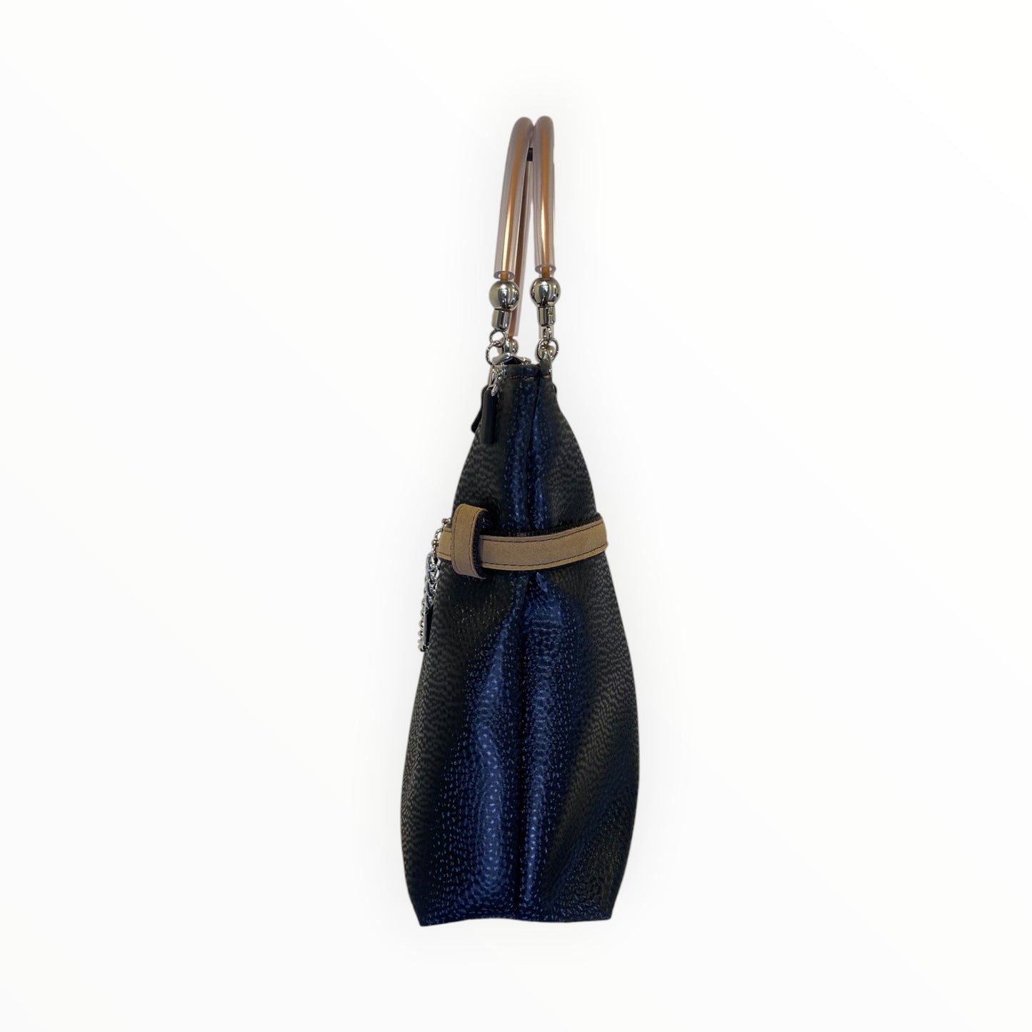 
Borsa shopper Tooitaly con manico trasparente e dettagli metallici

