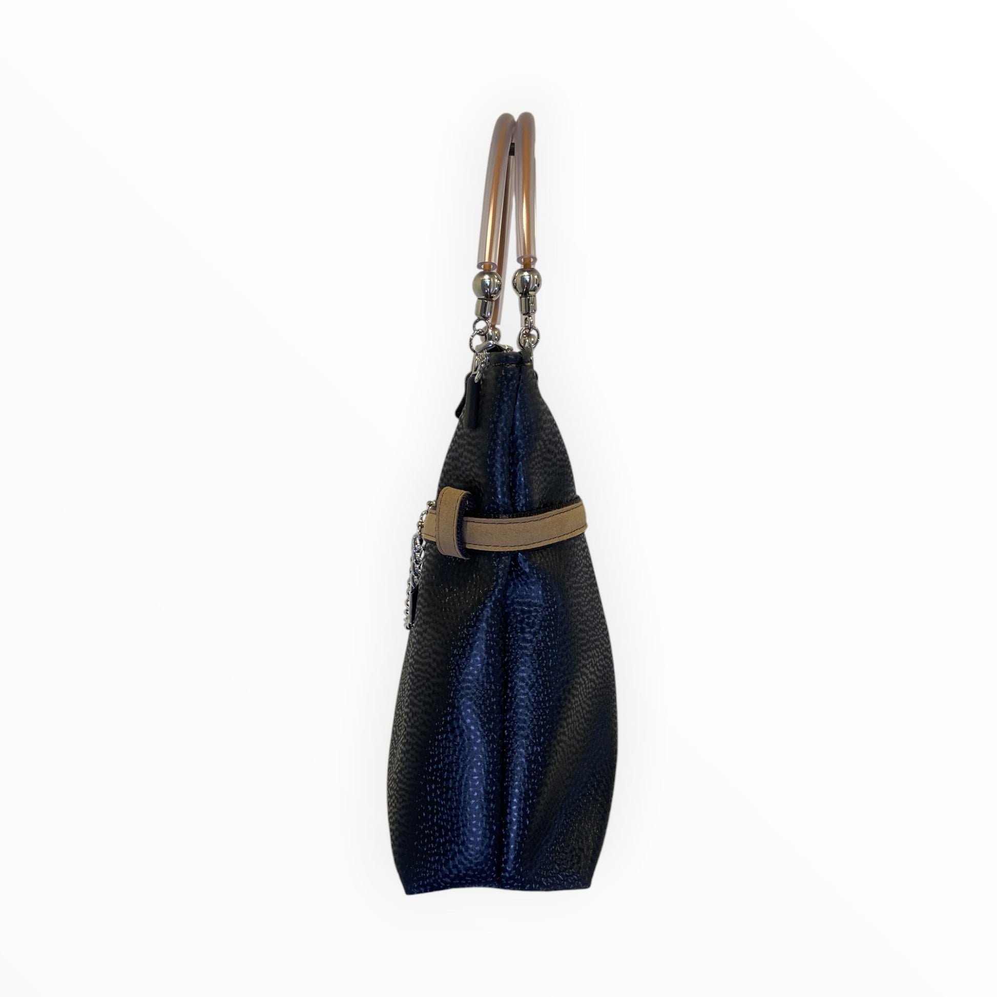 
Borsa shopper Tooitaly con manico trasparente e dettagli metallici

