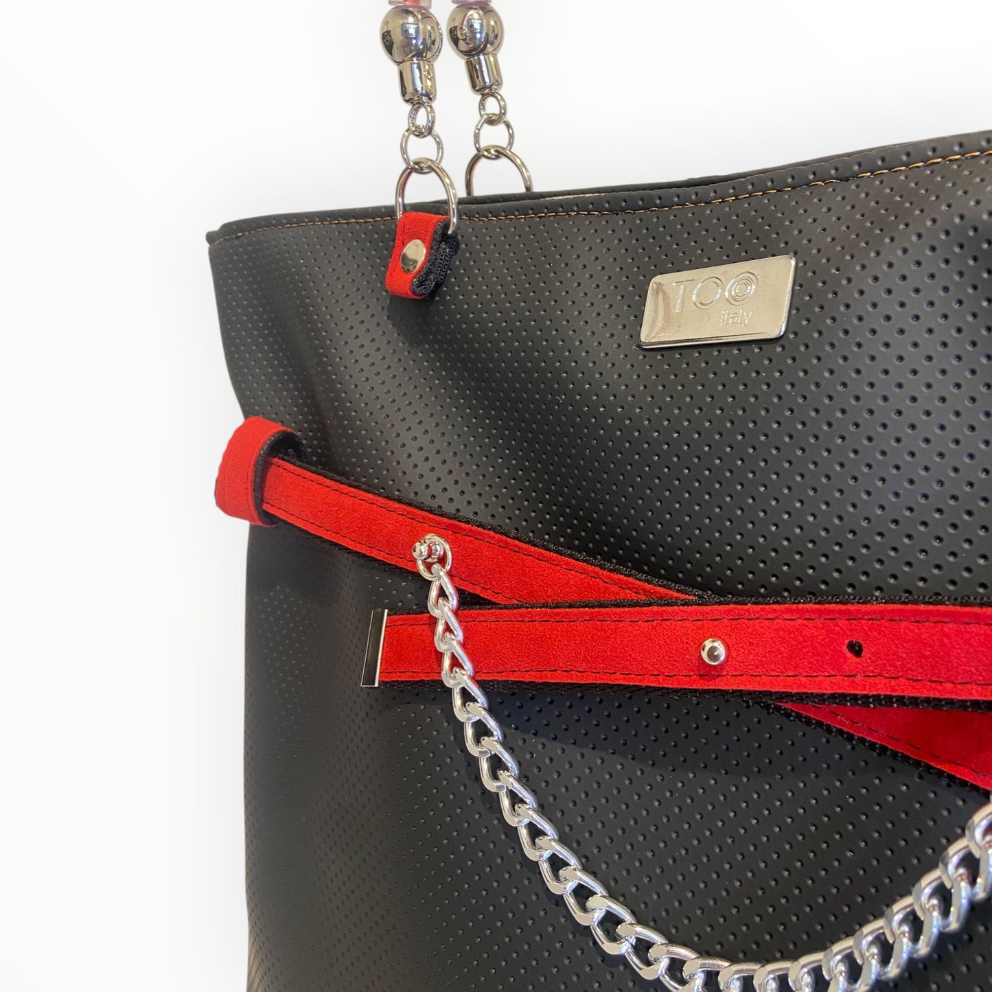 
Dettaglio shopper donna Tooitaly con Alcantara