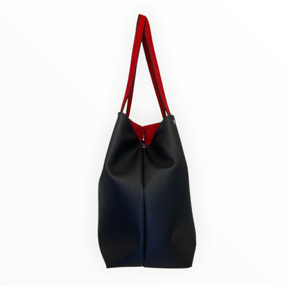 
Tote bag donna nera capiente vista laterale

