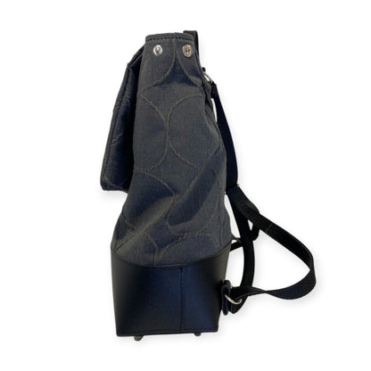 Zaino donna Made in Italy Tre Terzi in tessuto grigio geometrico