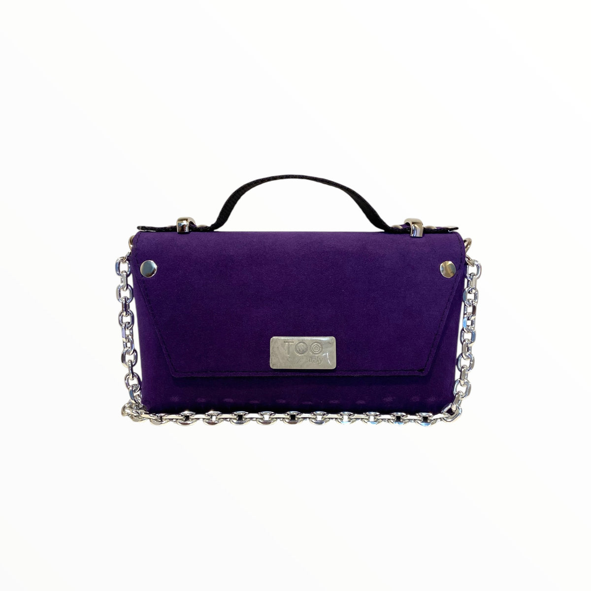 Retro Baguette Mini viola con etichetta in resina TOOitaly
