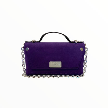 Retro Baguette Mini viola con etichetta in resina TOOitaly