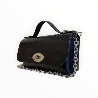 Baguette Mini TOOitaly in PVC bullonato nero

