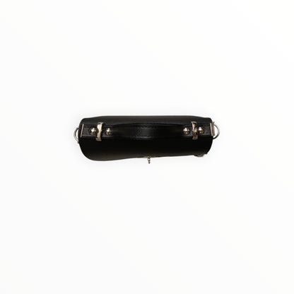 Borsa baguette nera con catena da 68 cm