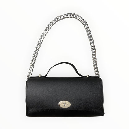 Baguette Maxi nera con catena metallica