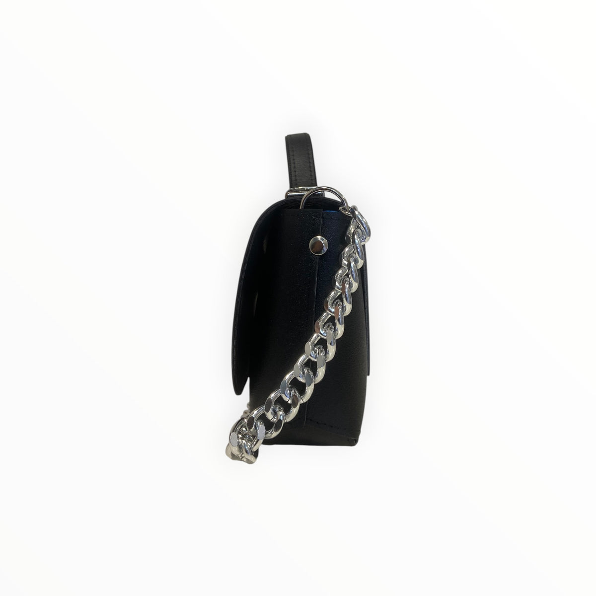 Borsa baguette nera TOOitaly vista laterale