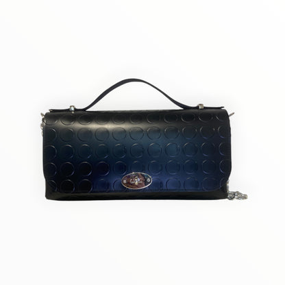 Borsa Baguette Maxi bullonata nera vista frontale