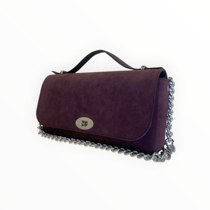 Baguette Maxi Bordeaux in Alcantara TOOitaly
