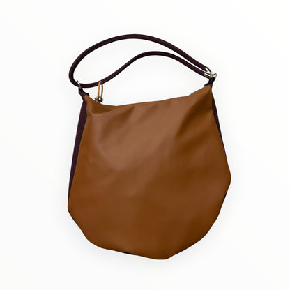 Borsa a spalla Hobo TOOitaly in pelle artificiale color cuoio