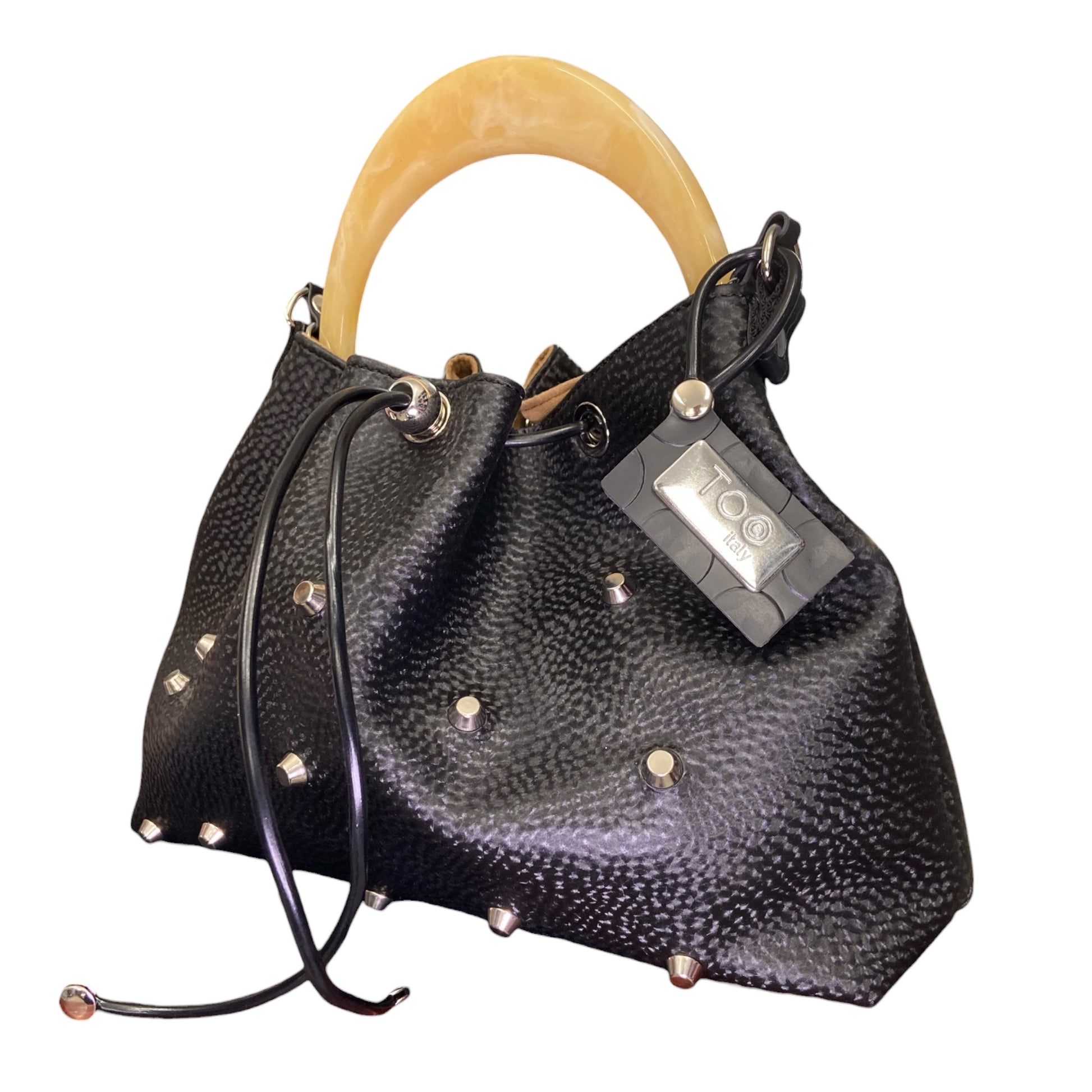 Borsa Fiorentina Tooitaly effetto diamantato con borchie a cono