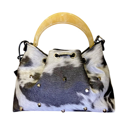Fiorentina Cow – Borsa a Secchiello Effetto Muccato | Tooitaly