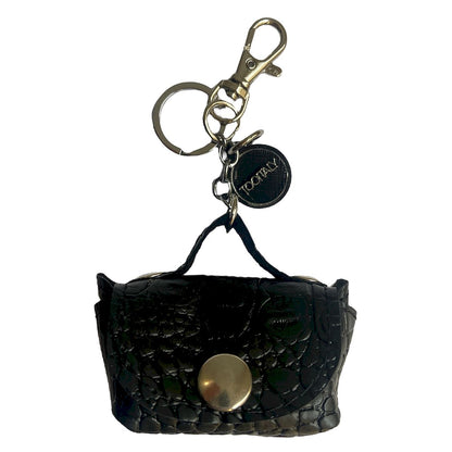 Micro borsa portachiavi TOOitaly, un accessorio artigianale realizzato con materiali vegan e cruelty-free. Perfetta come charms