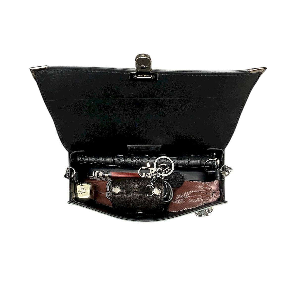 Chicca Maxi TOOitaly: Messenger Bag artigianale Made in Italy compatta in pelle artificiale con tracolla e dettagli in resina