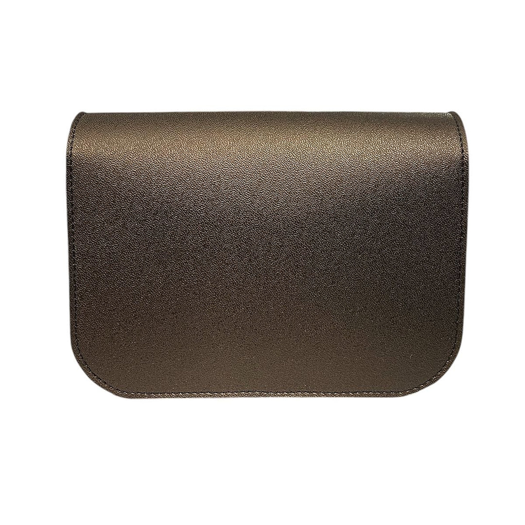 Chicca Maxi TOOitaly: Messenger Bag artigianale Made in Italy compatta in pelle artificiale con tracolla e dettagli in resina
