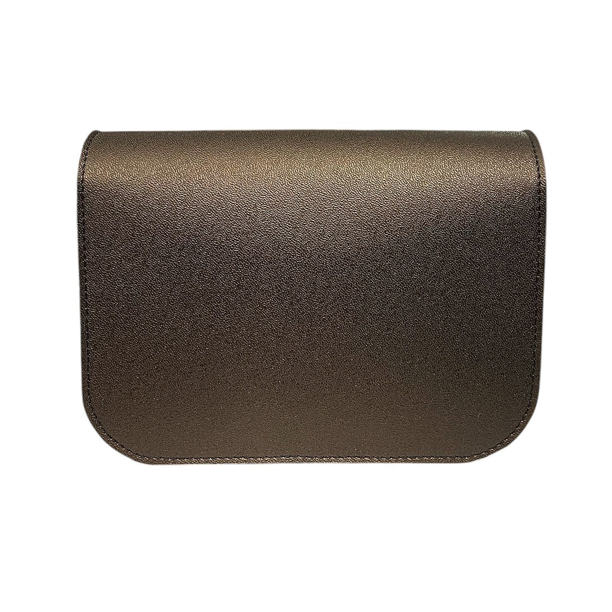 Chicca Maxi TOOitaly: Messenger Bag artigianale Made in Italy compatta in pelle artificiale con tracolla e dettagli in resina