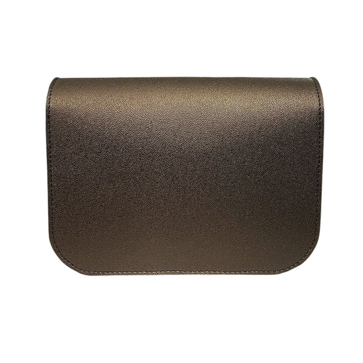 Chicca Maxi TOOitaly: Messenger Bag artigianale Made in Italy compatta in pelle artificiale con tracolla e dettagli in resina