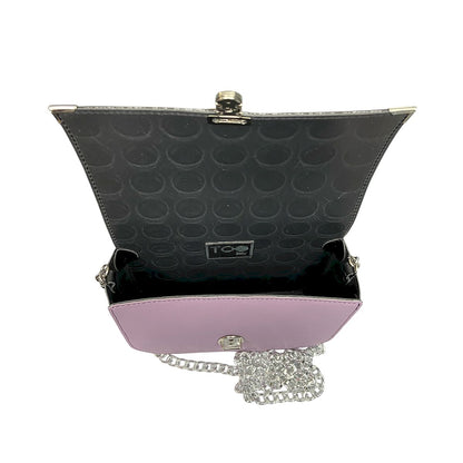 Chicca Maxi TOOitaly: Messenger Bag artigianale Made in Italy compatta in pelle artificiale con tracolla e dettagli in resina