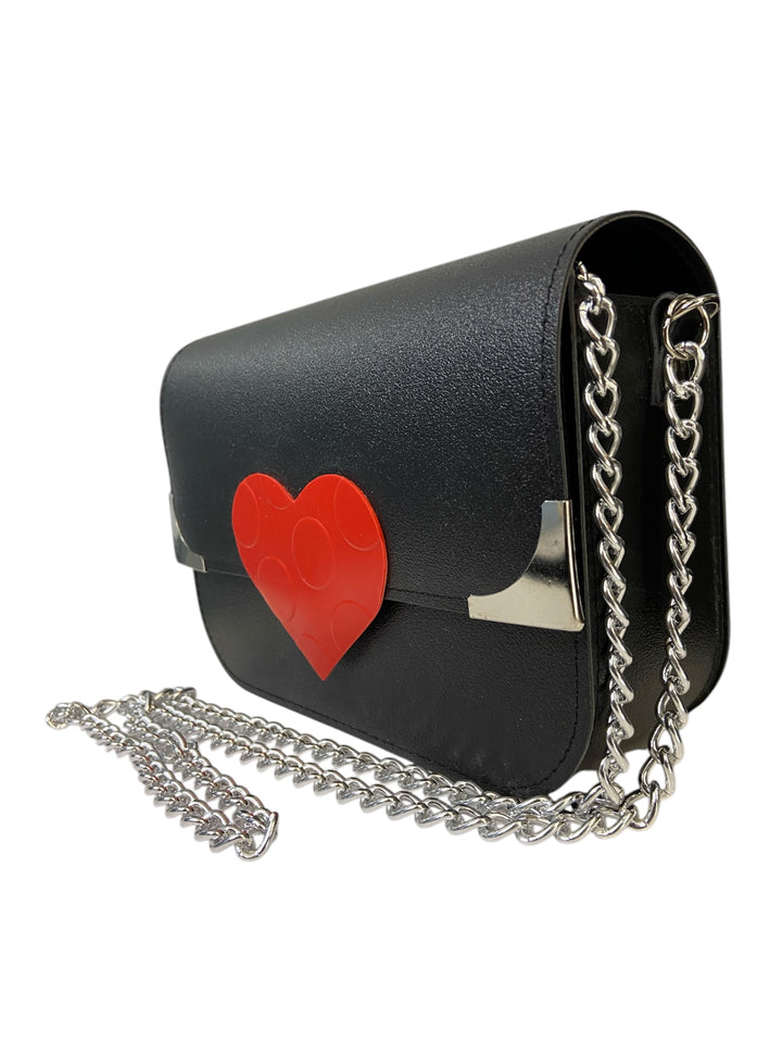 Chicca Mini Tracollina Vegan Nero Cuore - Chicca Mini
