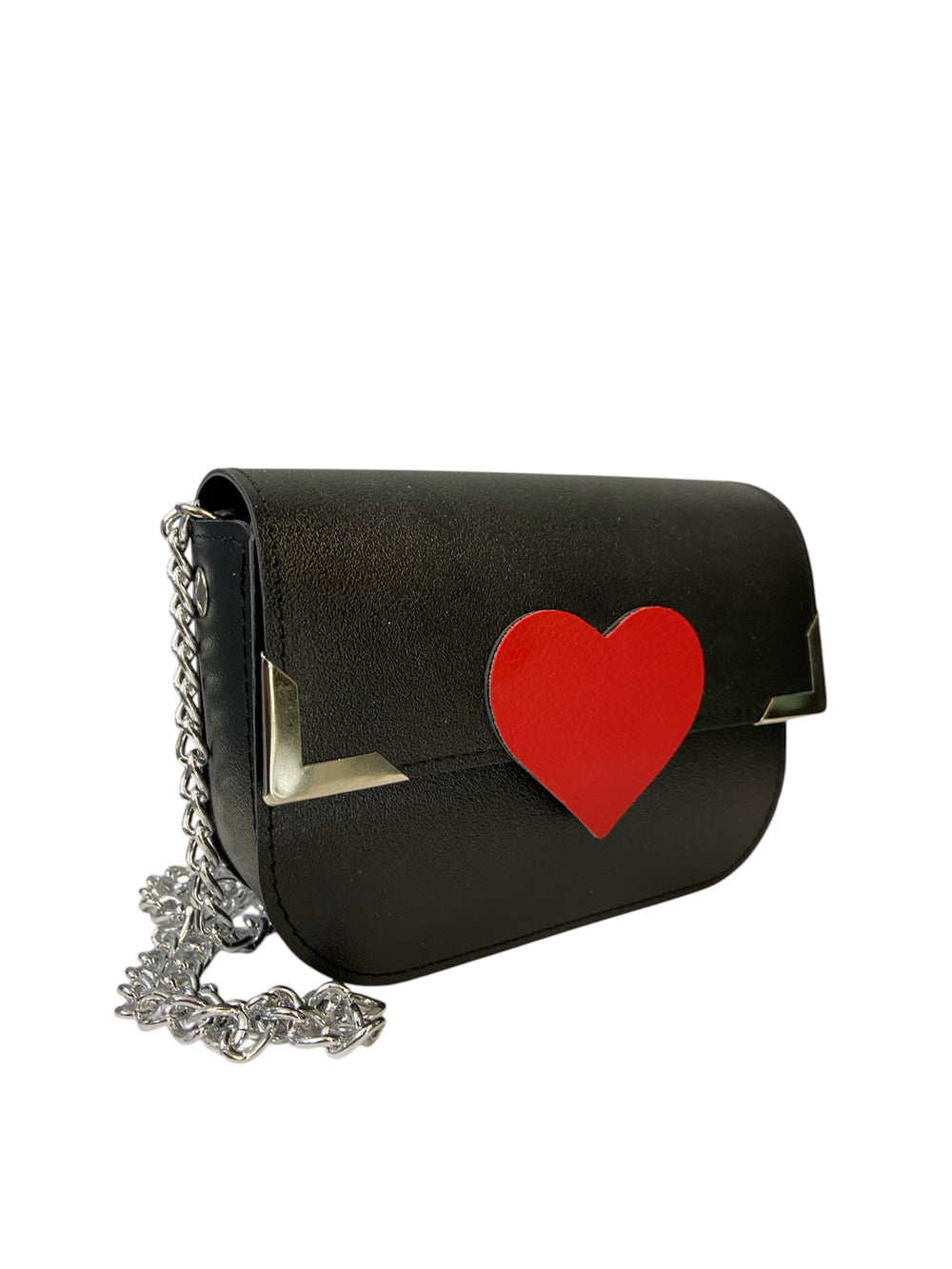 Chicca Mini Tracollina Vegan Nero Cuore - Chicca Mini