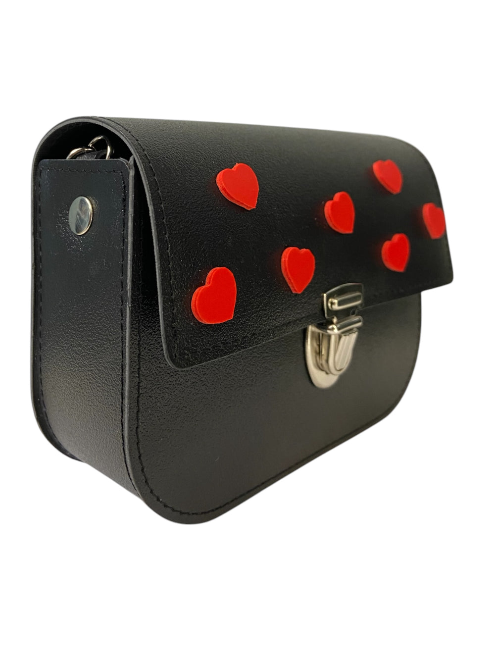 Chicca Mini Tracollina Vegan Nero Cuoricini - Chicca Mini