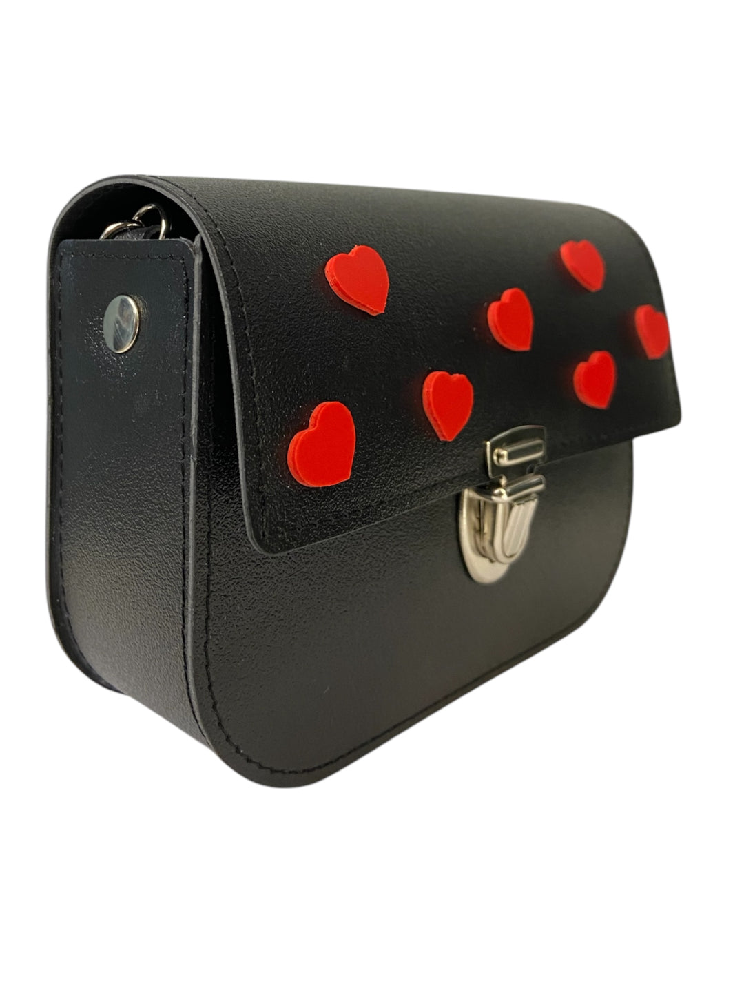 Chicca Mini Tracollina Vegan Nero Cuoricini - Chicca Mini