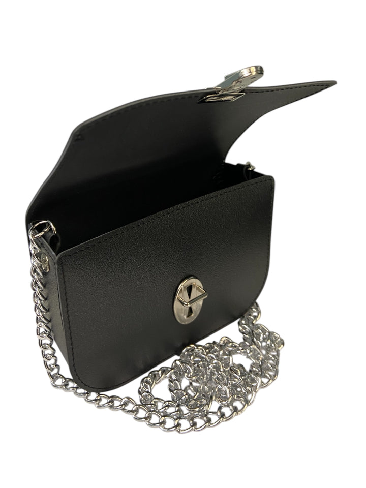 Chicca Mini Tracollina Vegan Nero Cuoricini - Chicca Mini
