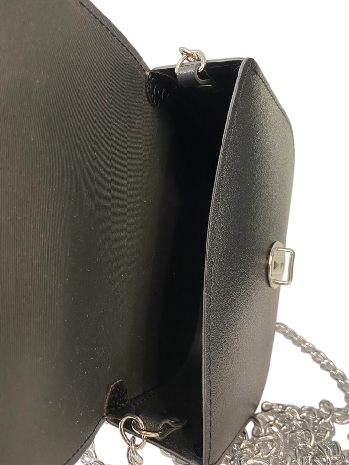 Chicca Mini Tracollina Vegan Nero Cuoricini - Chicca Mini