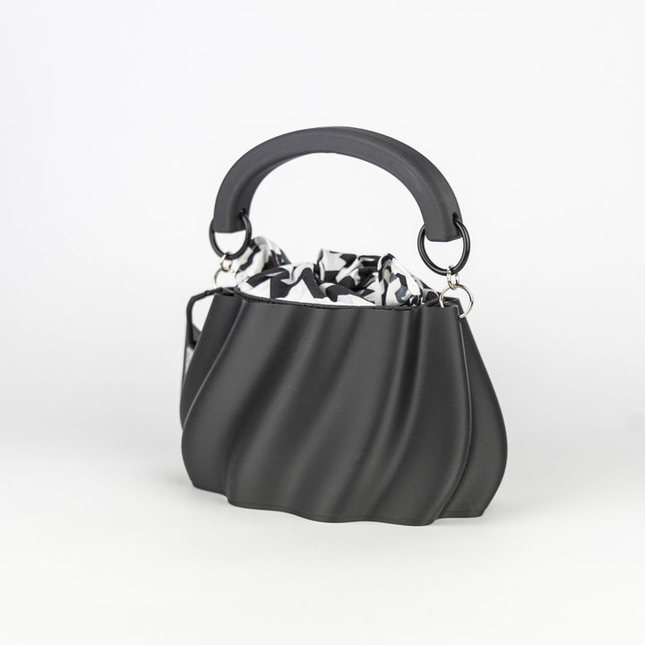 Meringue Bag, Borsa Stampata in 3D con Pochette Nera - Meringue