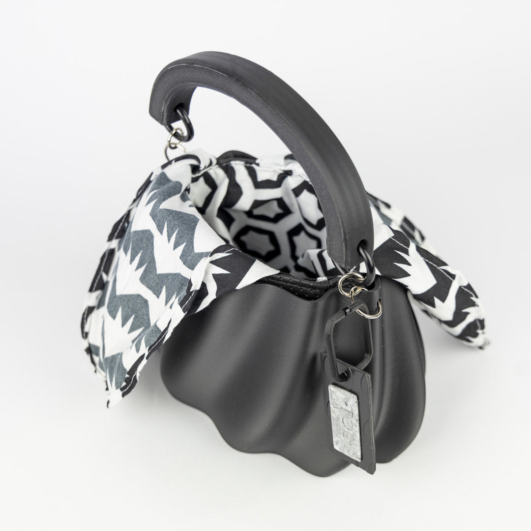Meringue Bag, Borsa Stampata in 3D con Pochette Nera - Meringue