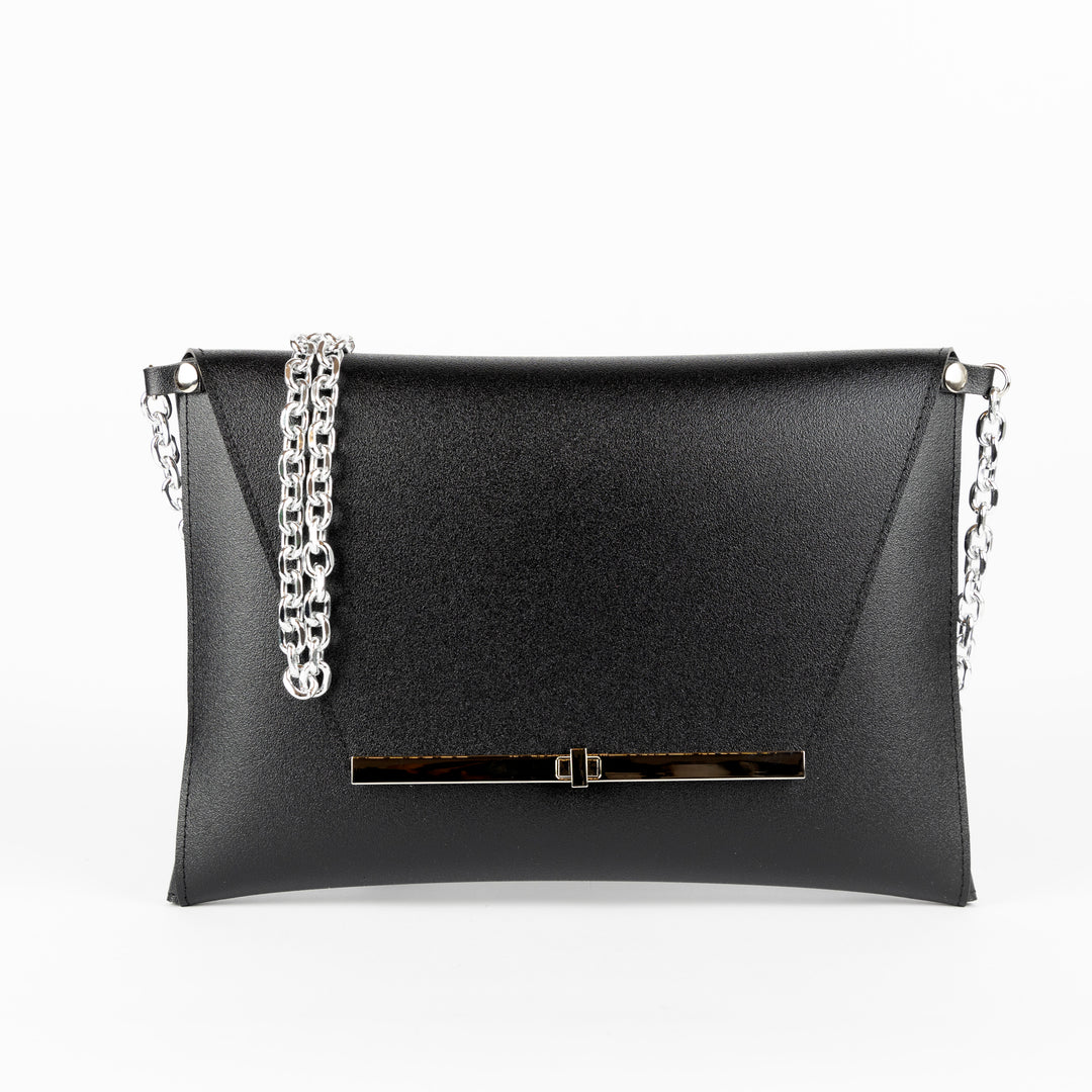 Clutch Borsa a Mano e Tracolla Nero - Borsette