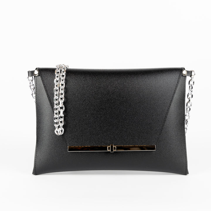 Clutch Borsa a Mano e Tracolla Nero - Borsette