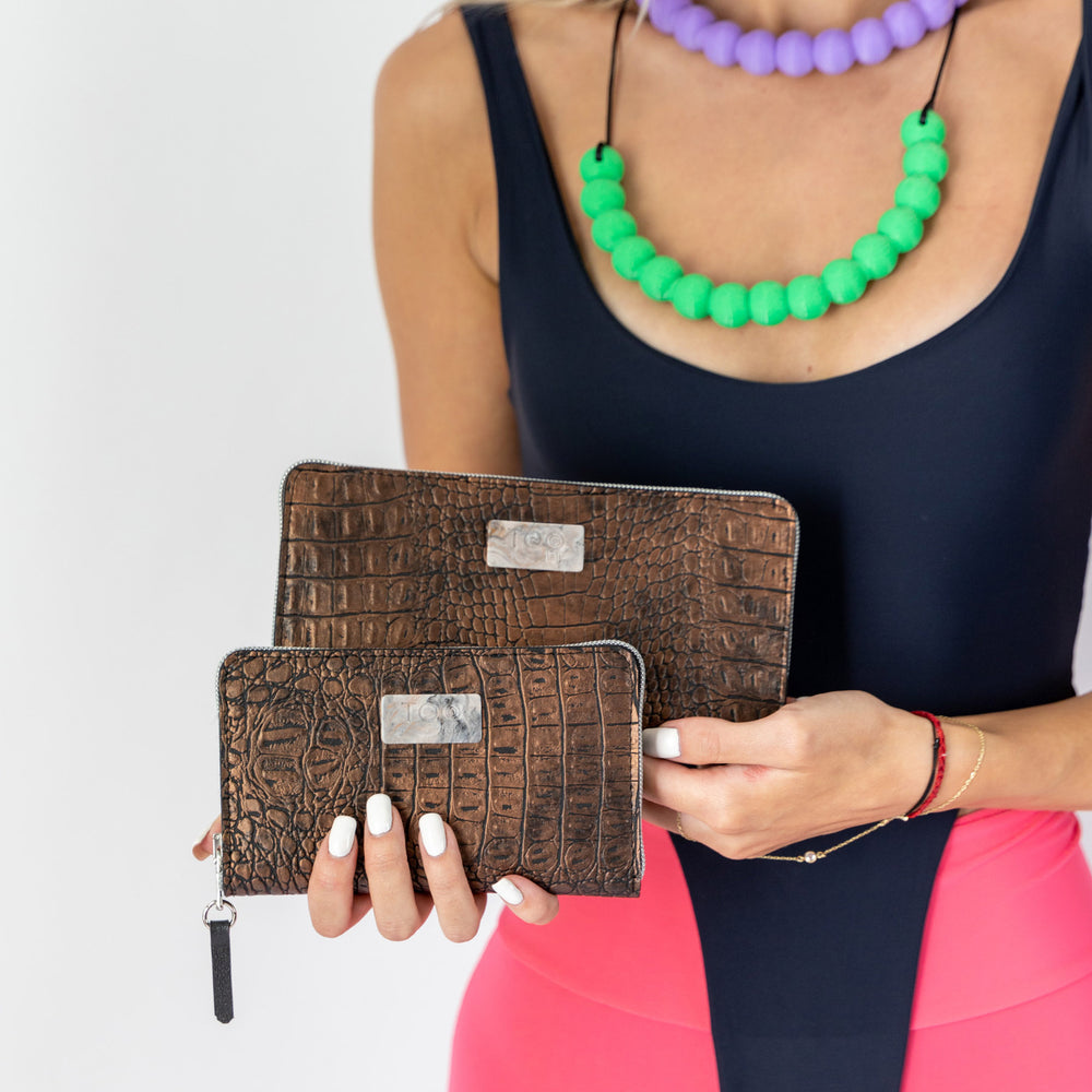Portafoglio Vegan Maxi Cocco Bronzo - Portafogli