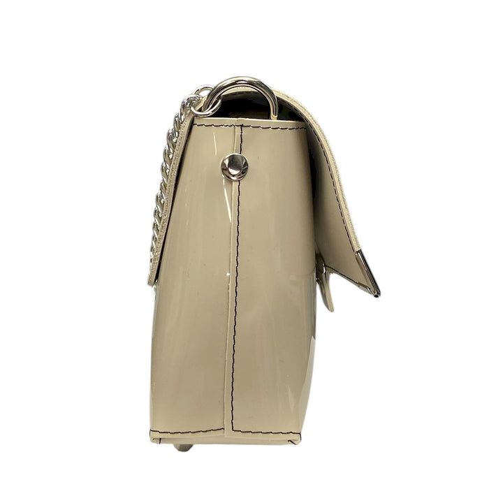 Borsa a tracolla Box di TOOitaly, design compatto, scocca in PVC e pattina in alcantara