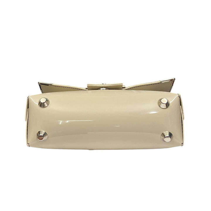 Borsa a tracolla Box di TOOitaly, design compatto, scocca in PVC e pattina in alcantara