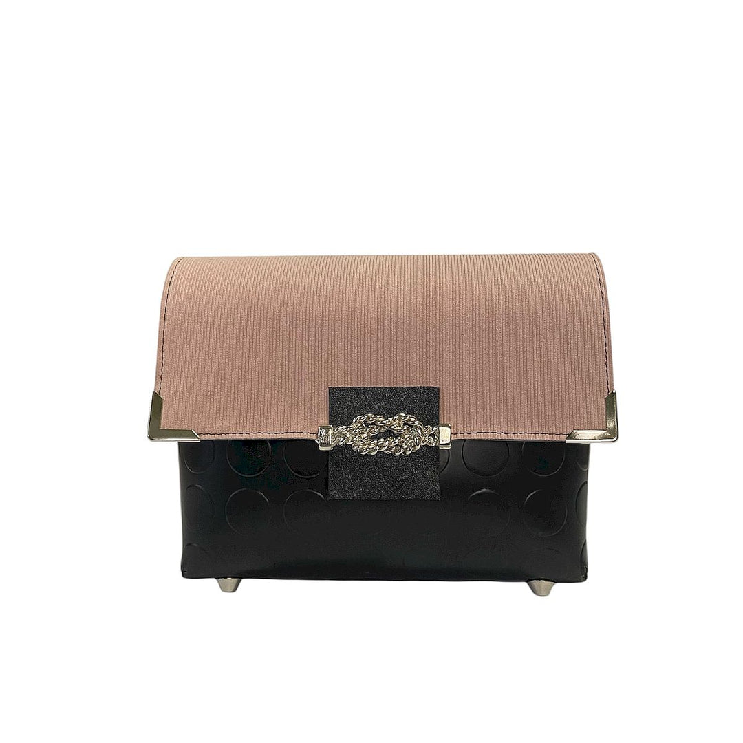 Borsa a tracolla Box di TOOitaly, design compatto, scocca in PVC e pattina in alcantara