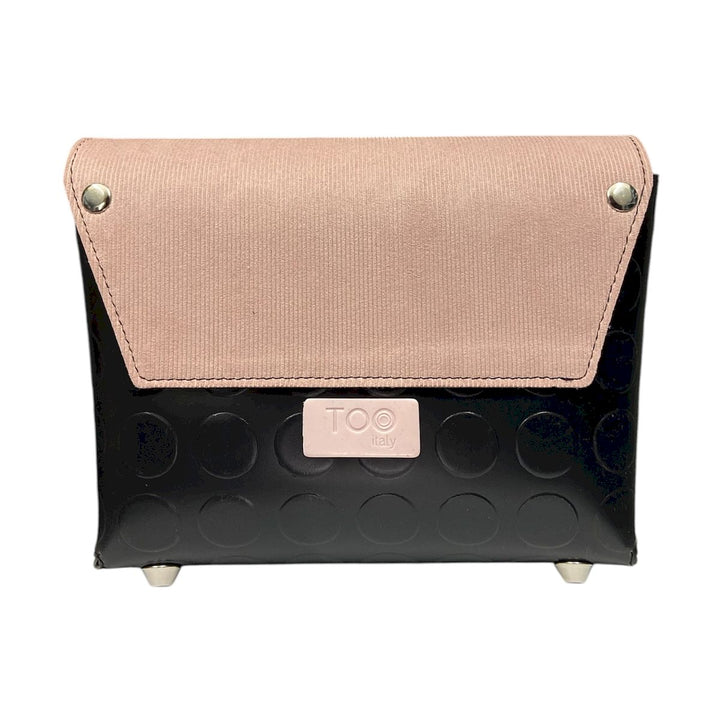 Borsa a tracolla Box di TOOitaly, design compatto, scocca in PVC e pattina in alcantara