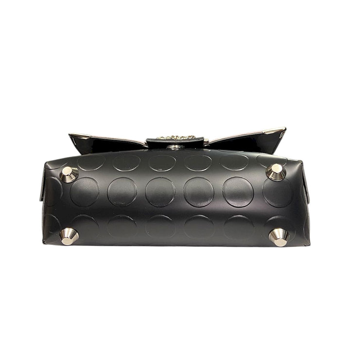 Borsa a tracolla Box di TOOitaly, design compatto, scocca in PVC e pattina in alcantara