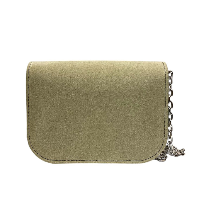 Chicca Maxi TOOitaly: Messenger Bag artigianale Made in Italy compatta in PVC e Alcantara con tracolla e dettagli in resina