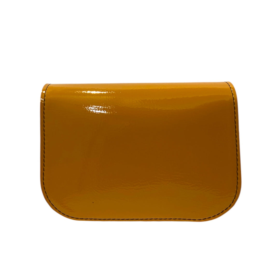 Chicca Maxi TOOitaly: Messenger Bag artigianale Made in Italy compatta in PVC e Alcantara con tracolla e dettagli in resina