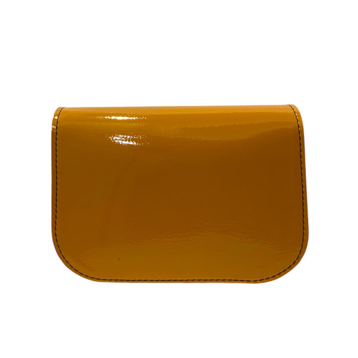 Chicca Maxi TOOitaly: Messenger Bag artigianale Made in Italy compatta in PVC e Alcantara con tracolla e dettagli in resina